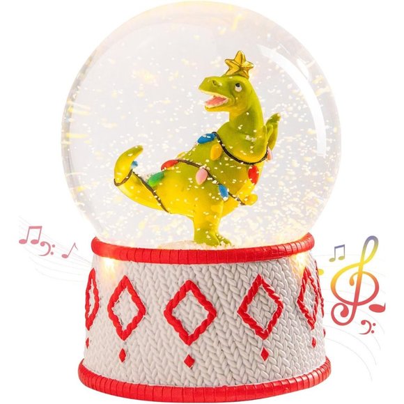 Musical Lighted Battery Operated Water Globe with Swirling Glitter Home Decor - Picture 6 of 6